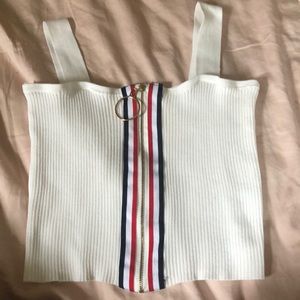 Cute red white and blue crop top